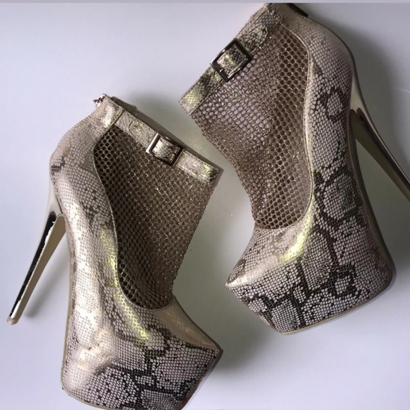 Wild Rose Shoes - COPY - Wild Rose Snake Skin Heels